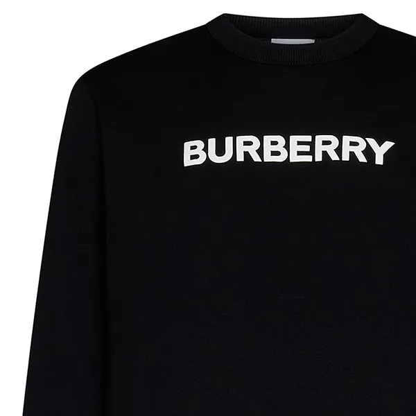Áo Nỉ Sweater Burberry Logo Sweatshirt 8068805 Màu Đen Size M - Thời trang - Vua Hàng Hiệu