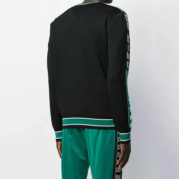 Áo Nỉ Sweater Nam Dolce & Gabbana D&G King Crew Neck Jumper GX821T Màu Đen Size 44