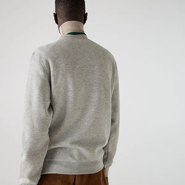 Áo Nỉ Sweater Nam Lacoste Men's Crew Neck Flecked Fleece Sweatshirt SH1967-51 Màu Xám Size 3 - Thời trang - Vua Hàng Hiệu