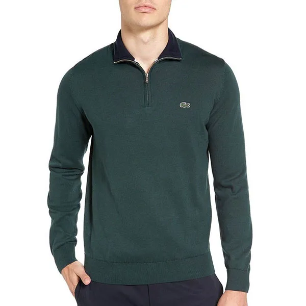 Áo Nỉ Sweater Nam Lacoste Men's Half Zip Lightweight Sweatshirt Màu Xanh Green Size 3 - Thời trang - Vua Hàng Hiệu