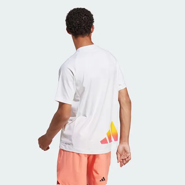 Áo Phông Nam Adidas 3 Bar Train Icons Logo Tshirt IC5491 Màu Trắng Size L