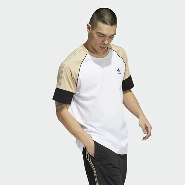 Áo Phông Nam Adidas SST Short Sleeve Tee HI3018 Màu Trắng Be Size L - 3