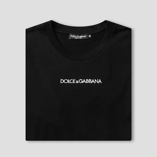 Áo Phông Nam Dolce & Gabbana D&G Black With Logo Printed T-Shirt G8JM4Z FU7EQ N0000 Màu Đen Size 46