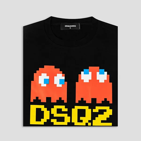 Áo Phông Nam Dsquared2 Double PAC MAN Printed In Black Tshirt S71GD1350 S23009 900 Màu Đen - Thời trang - Vua Hàng Hiệu