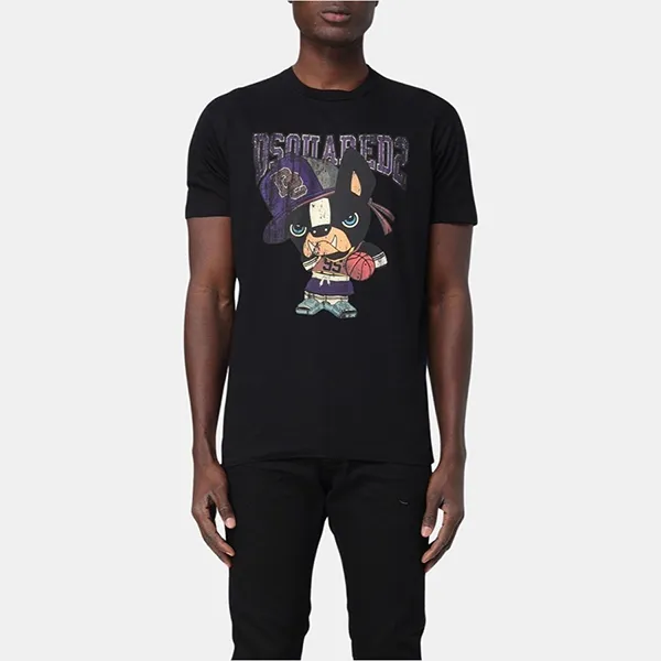 Áo Phông Nam Dsquared2 S74GD1262S23009 Tshrit Màu Đen Size XS