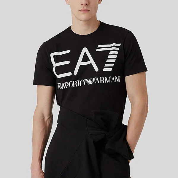 Áo Phông Nam Emporio Armani 6KPT23PJ6EZ -GB04 Logo Tshirt Màu Đen Size S