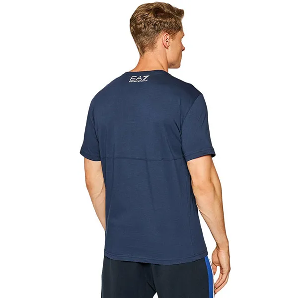 Áo Phông Nam Emporio Armani 6KPT23PJ6EZ -GB04 Logo Tshirt Màu Xanh Navy Size S