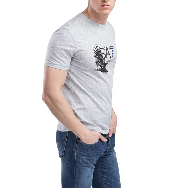 Áo Phông Nam Emporio Armani EA7 3ZPT46 PJM9Z GA04 Tshirt Màu Xám Size XL