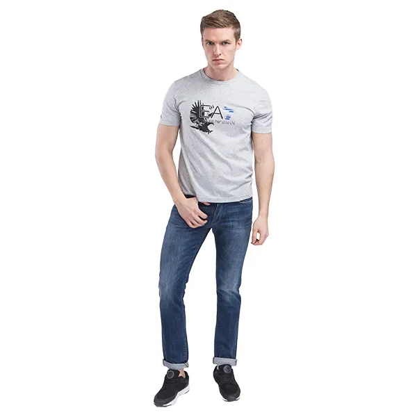 Áo Phông Nam Emporio Armani EA7 3ZPT46 PJM9Z GA04 Tshirt Màu Xám Size XL