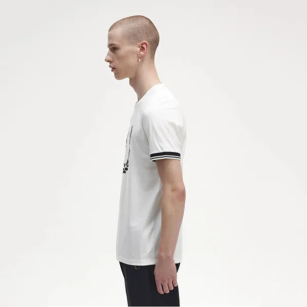 Áo Phông Nam Fred Perry Printed Laurel Wreath Snow T-Shirt M5677-129 Màu Trắng Size S - Thời trang - Vua Hàng Hiệu