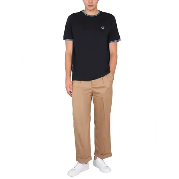 Áo Phông Nam Fred Perry Twin Tipped T-Shirt M1588 - S37 Màu Xanh Navy Size S - Thời trang - Vua Hàng Hiệu