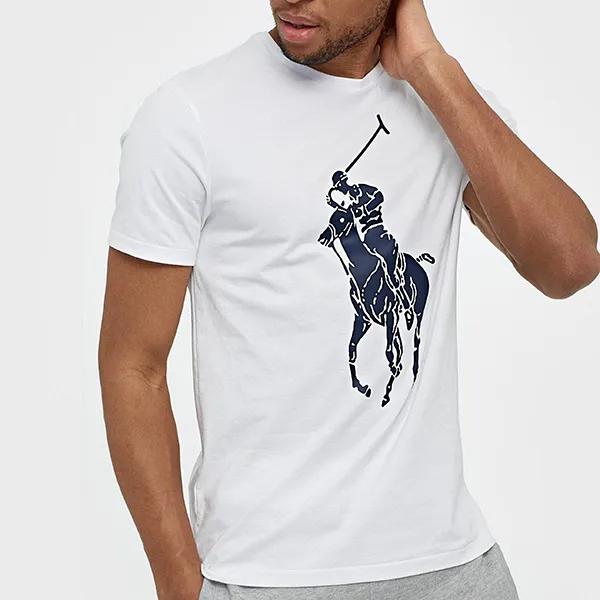 Áo Phông Nam Ralph Lauren 710866982011 GB02 Tshirt Màu Trắng Size L