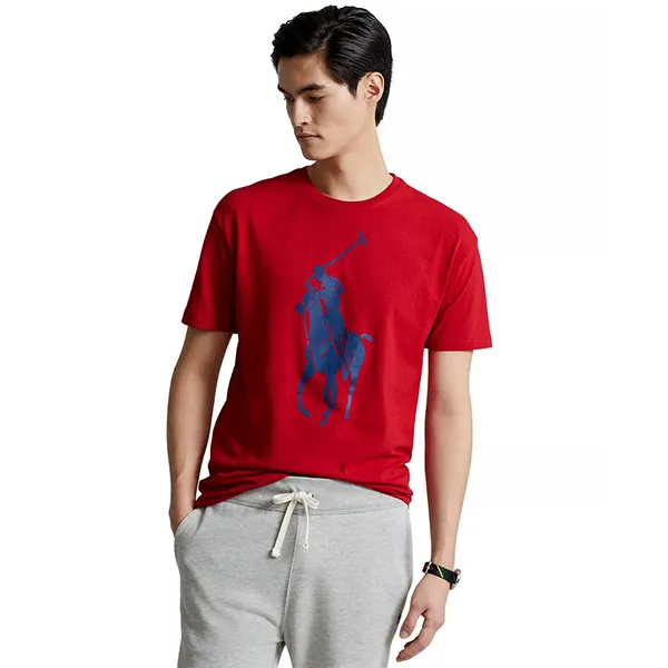 Áo Phông Nam Ralph Lauren 710866982014 GB02 Tshirt Màu Đỏ Size M - Thời trang - Vua Hàng Hiệu