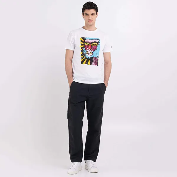 Áo Phông Nam Replay Jersey T-Shirt With Comic Strip Print M6642 - WHT Màu Trắng Size M - Thời trang - Vua Hàng Hiệu