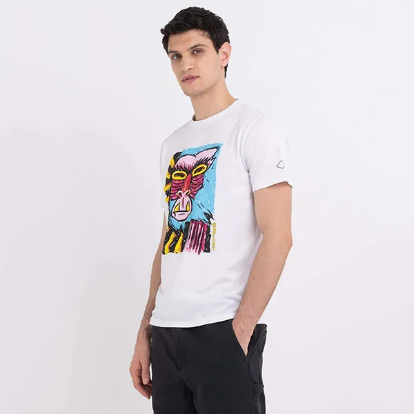 Áo Phông Nam Replay Jersey T-Shirt With Comic Strip Print M6642 - WHT Màu Trắng Size M - Thời trang - Vua Hàng Hiệu