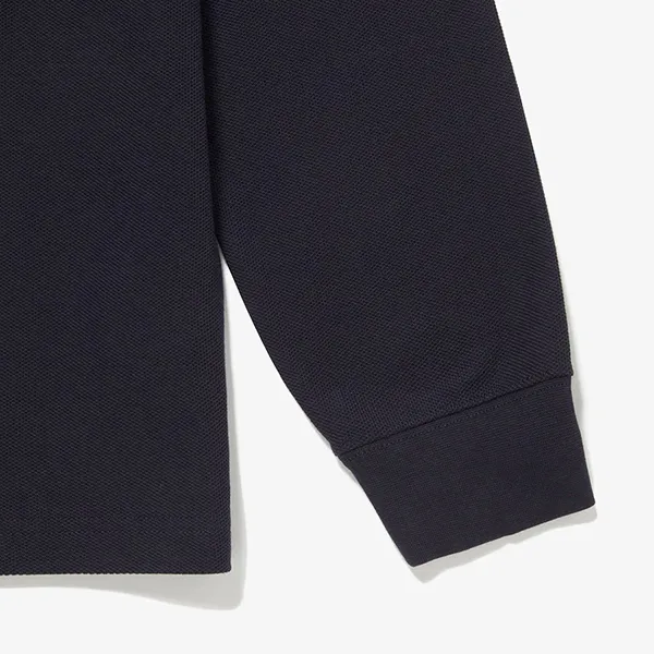 Áo Polo Dài Tay Nam Lacoste L Logo Badge Long Sleeve Cotton Polo Shirt PH1876L Màu Xanh Navy Size 6