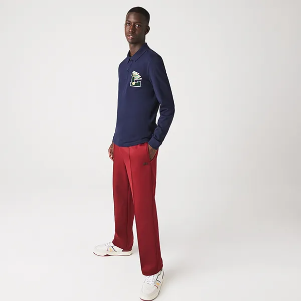 Áo Polo Dài Tay Nam Lacoste Men's Regular Fit L Badge Piqué Polo PH7727L Màu Xanh Navy Size 3 - Thời trang - Vua Hàng Hiệu