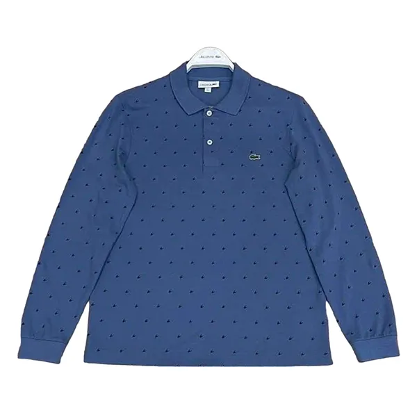 Áo Polo Dài Tay Nam Lacoste Men's Shirt Màu Xanh Size 3