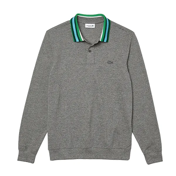 Áo Polo Dài Tay Nam Lacoste Regular Fit Long Sleeve Cotton Piqué Polo PH8062-52 Màu Xám Size 3 - Thời trang - Vua Hàng Hiệu