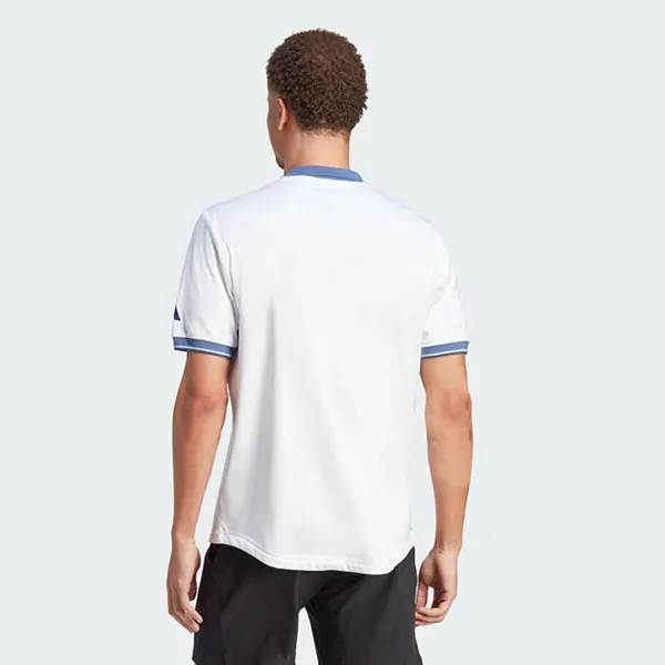 Áo Polo Nam Adidas Premium IA7106 Màu Xanh Trắng Size L