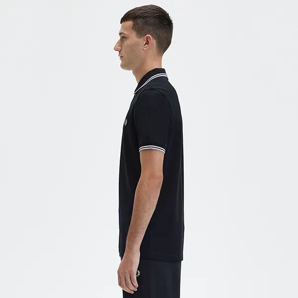 Áo Polo Nam Fred Perry Twin Tipped Polo Shirt M3600-R65 Màu Đen Size L - Thời trang - Vua Hàng Hiệu
