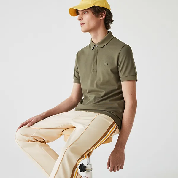 Áo Polo Nam Lacoste Men's Paris Regular Fit Stretch Cotton Piqué Shirt PH5522 00 316 Màu Xanh Rêu Size 3 - Thời trang - Vua Hàng Hiệu