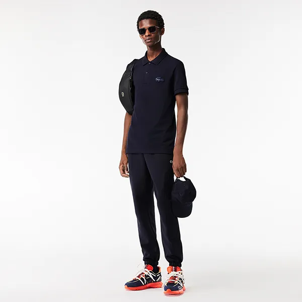 Áo Polo Nam Lacoste Men's Regular Fit Quilted Crocodile Badge PH2100 51 HDE Màu Xanh Đen Size 4