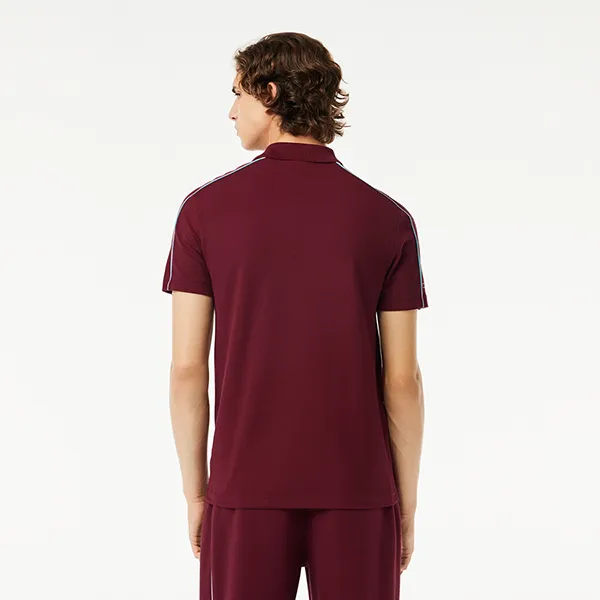 Áo Polo Nam Lacoste Men's Slim Fit Tech Piqué Lacoste Movement PH1426-51 Màu Đỏ Mận Size 3