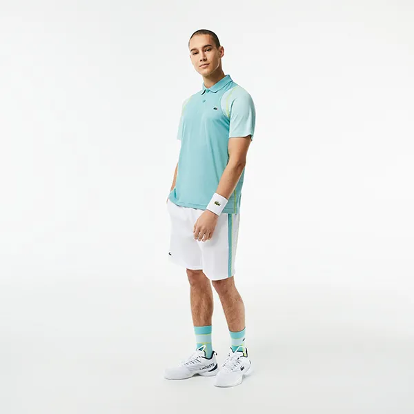 Áo Polo Nam Lacoste Men’s Tennis DH5180-51-BR8 Màu Xanh Mint Size 3