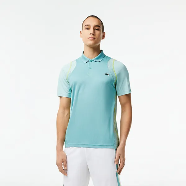 Áo Polo Nam Lacoste Men’s Tennis DH5180-51-BR8 Màu Xanh Mint Size 3