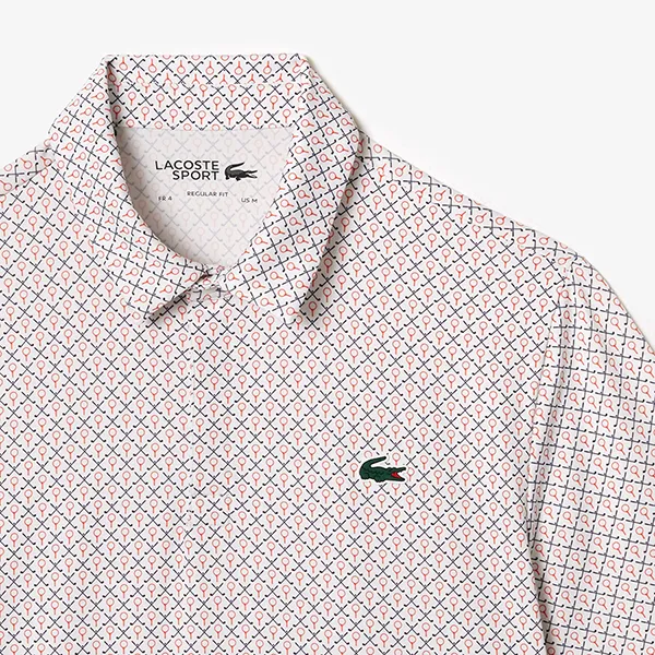 Áo Polo Nam Lacoste Regular Fit Men’s Golf Printed Recycled DH5175 51 MBI Màu Trắng Họa Tiết Size 3 - Thời trang - Vua Hàng Hiệu