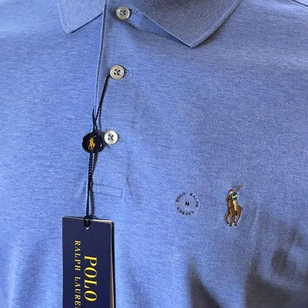 Áo Polo Nam Ralph Lauren 710832749037 Men Màu Xanh Biển Size M - Thời trang - Vua Hàng Hiệu