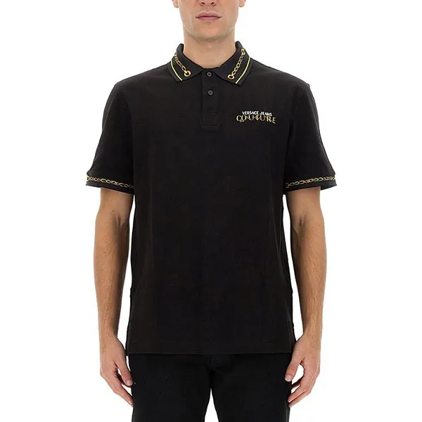 Áo Polo Nam Versace GB02 Màu Đen Size S