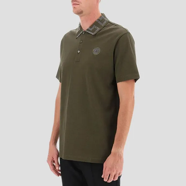 Áo Polo Nam Versace Medusa Green Greca Collar A87402 1A06199 2GF40 Màu Xanh Rêu Size 46 - Thời trang - Vua Hàng Hiệu