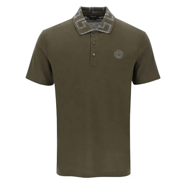 Áo Polo Nam Versace Medusa Green Greca Collar A87402 1A06199 2GF40 Màu Xanh Rêu Size 46 - Thời trang - Vua Hàng Hiệu