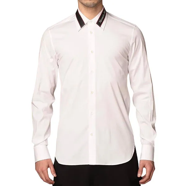 Áo Sơ Mi Nam Alexander Mcqueen Logo Collar 642401 Màu Trắng Size S - Thời trang - Vua Hàng Hiệu