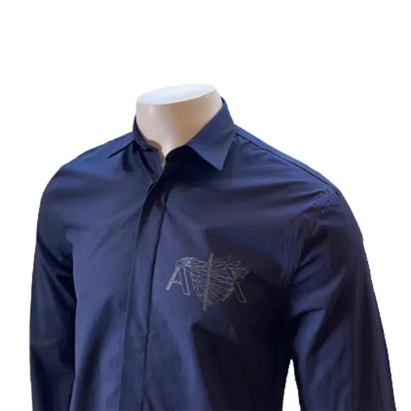 Áo Sơ Mi Nam Armani Exchange 6LZC12/ZNTQZ - GD04 Màu Xanh Đen Size S
