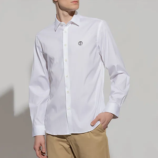 Áo Sơ Mi Nam Burberry Tag TB Shirt 8042771 Màu Trắng Size XXS