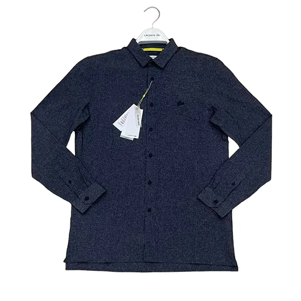 Áo Sơ Mi Lacoste Men's Shirt Màu Xanh Xám Size 38