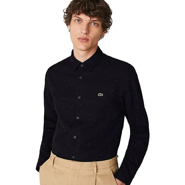 Áo Sơ Mi Nam Lacoste Slim Fit Shirt CH2985 Màu Xanh Than