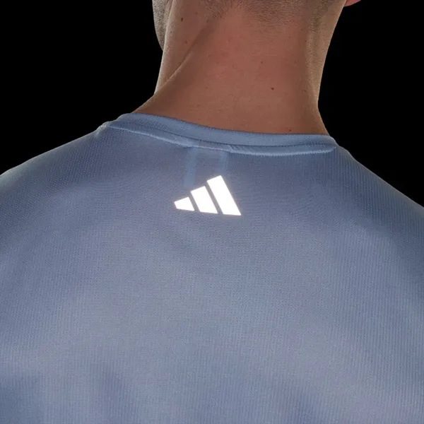 Áo Thun Nam Adidas 3 Bar Run Icons Logo TShirt IJ9415 Màu Xanh Xám Size L