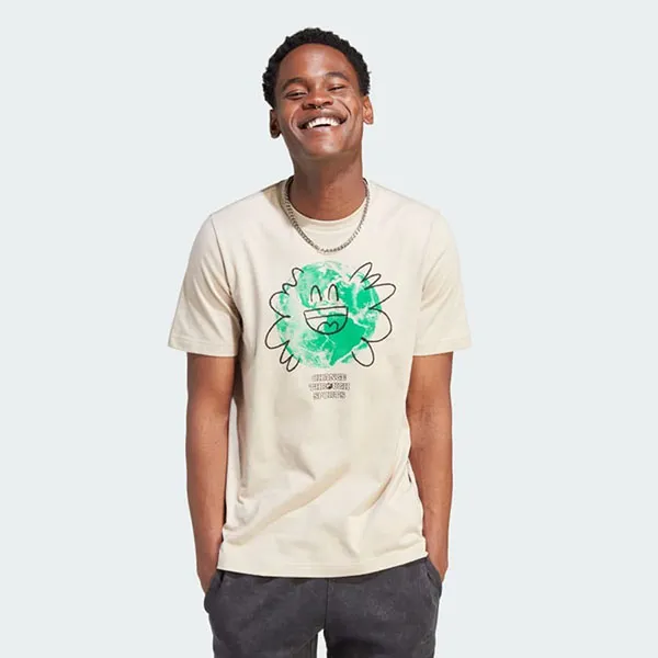Áo Thun Nam Adidas Earth Change Through Sports Sportswear Tshirt IL5407 Màu Be Size S - Thời trang - Vua Hàng Hiệu