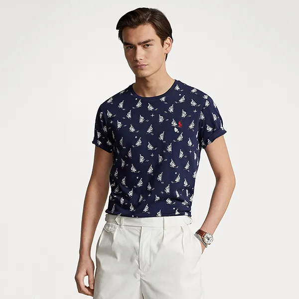 Áo Thun Nam Ralph Lauren Classic Fit Printed Jersey T-Shirt 623001 - NVY Màu Navy Size XS - Thời trang - Vua Hàng Hiệu