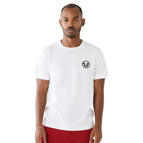 Áo Thun Nam True Religion Logo Đen Có Viền 107815 - TB01 Màu Trắng Size S - Thời trang - Vua Hàng Hiệu