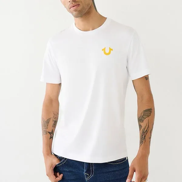Áo Thun Nam True Religion Logo Tshirt 107810 - TB01 Màu Trắng Size S