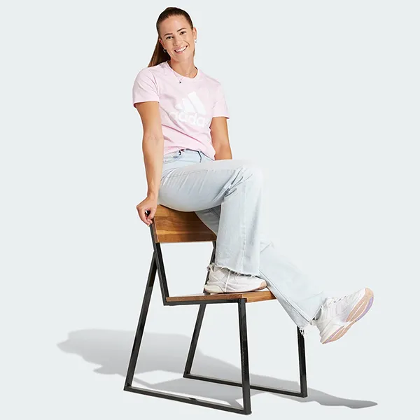 Áo Thun Nữ Adidas Women's Essentials Logo Tee T-Shirt GL0726 Màu Hồng Size XS - 3