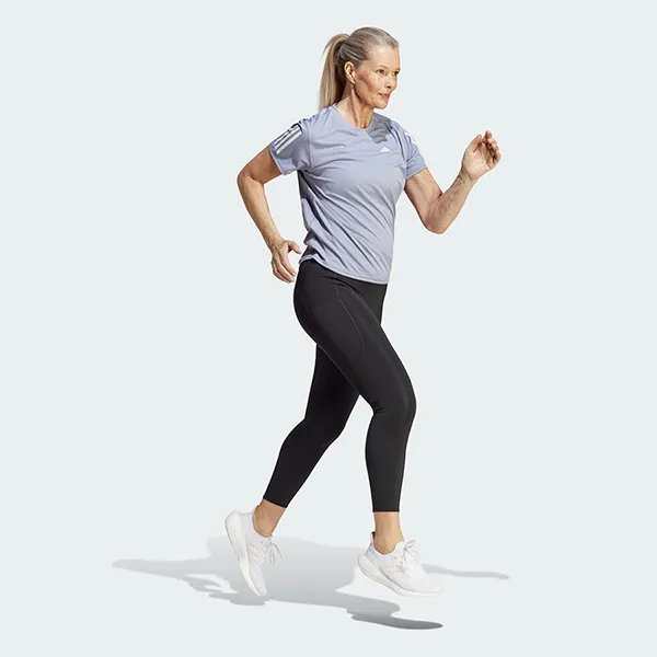 Áo Thun Nữ Adidas Women's  Own The Run T-Shirt IC5195 Màu Xanh Tím Size S - 1