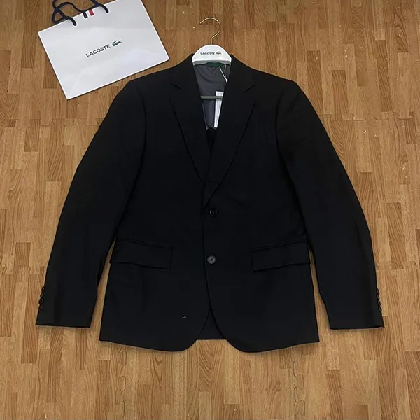 Áo Vest Nam Lacoste Men's Stretch Wool Blazer Màu Đen Size 48 - Thời trang - Vua Hàng Hiệu