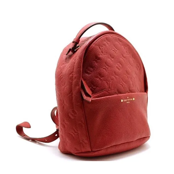 Balo Nữ Louis Vuitton LV Sorbonne Rucksack Monogram Empreinte Backpack M44015 Màu Đỏ
