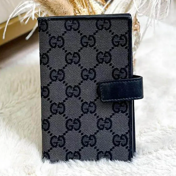Bìa Sổ Gucci Vintage Màu Đen